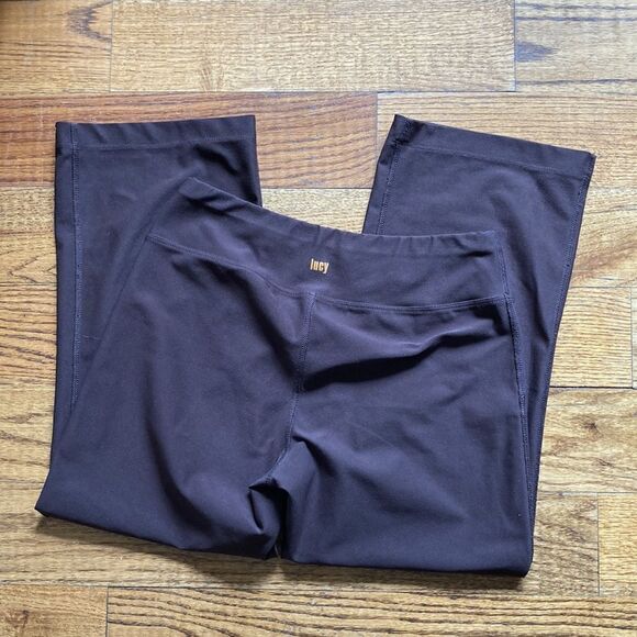 Lucy Tech Brown PullOn Running Workout Pants Size XS - Picture 3 of 10